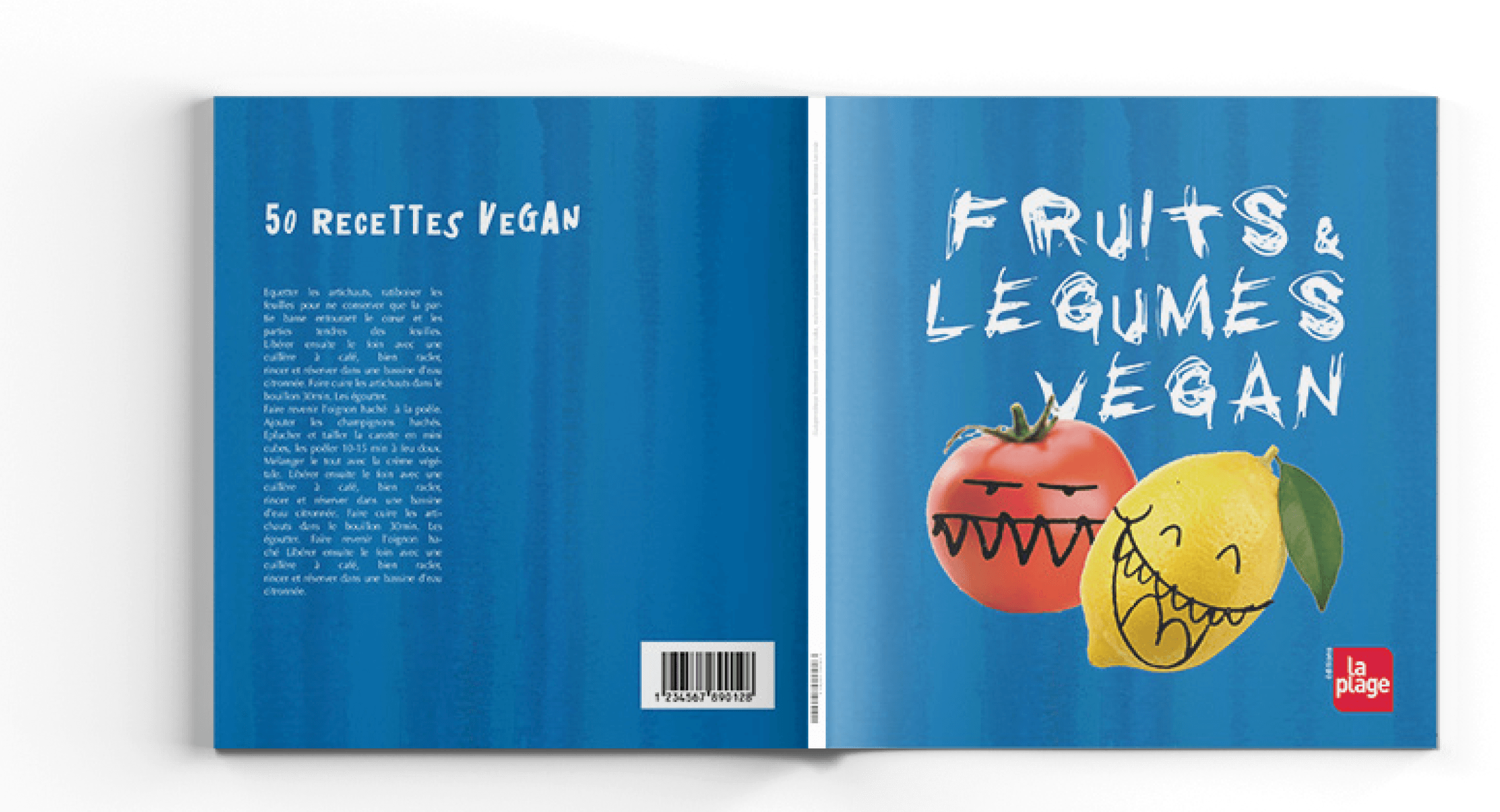 Design de couverture pour livre de recettes véganes